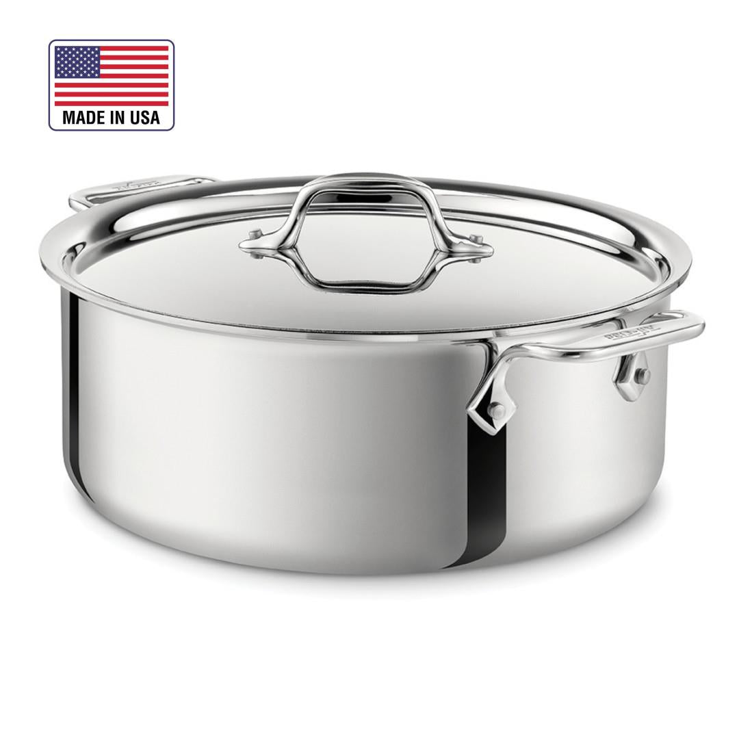 All-Clad Stainless Steel 8Qt Stock Pot With Lid