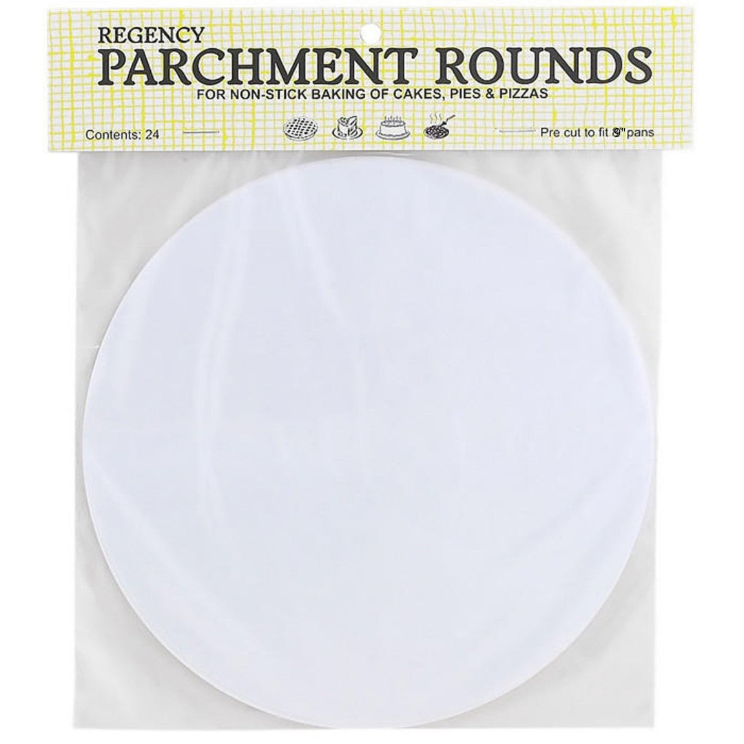 Regency Natural Non-Stick Round Parchment Paper 24 Pack - 9" - iQ living