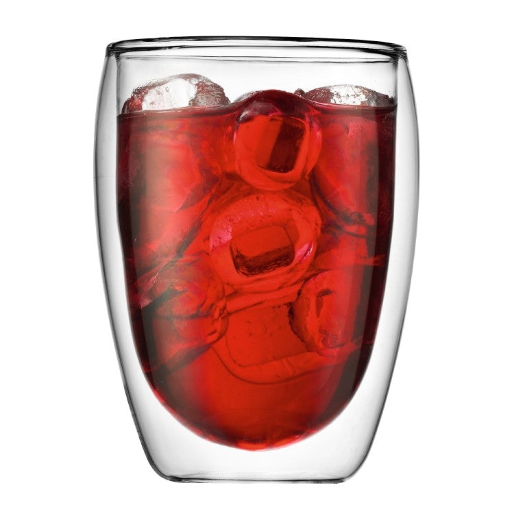 Bodum Pavina Double-Wall Glass Mug Set Of 2 - iQ living