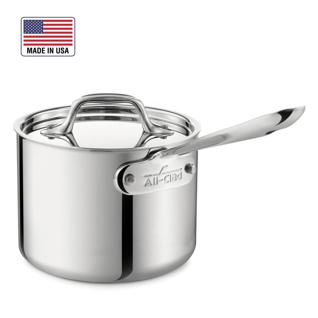 All-Clad D3 Tri-Ply Stainless Steel Sauce Pan With Lid