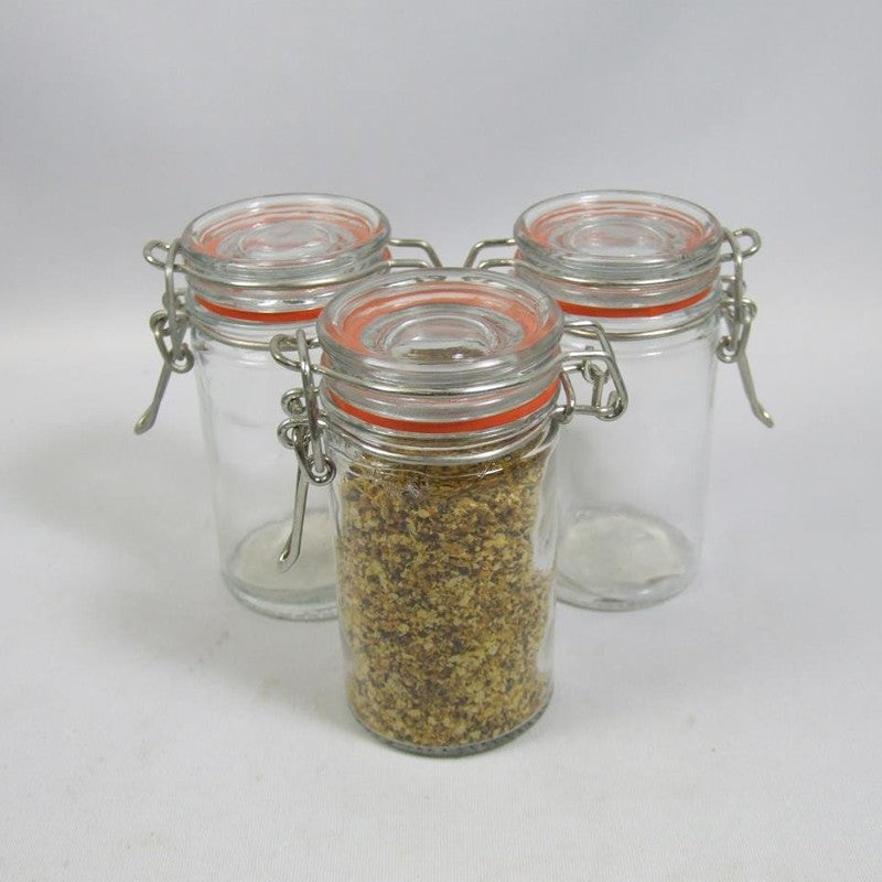 Port-Style Mini Glass Canister with Clamp Lid