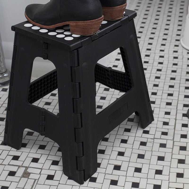 Kikkerland Big Rhino Folding Step Stool Black