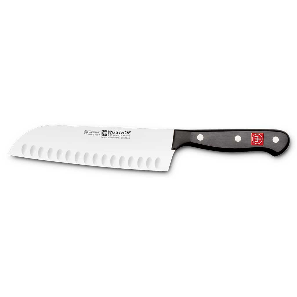 Wusthof Gourmet Black Santoku Knife 7"