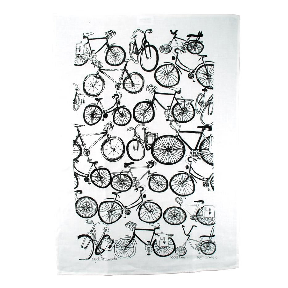 Rain Goose Linen Tea Towel Bike