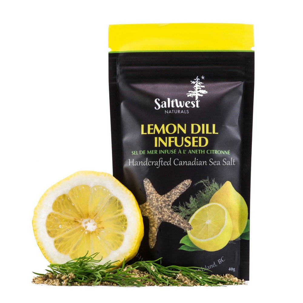 SaltWest Naturals Organic Lemon Dill Infused Sea Salt 40g
