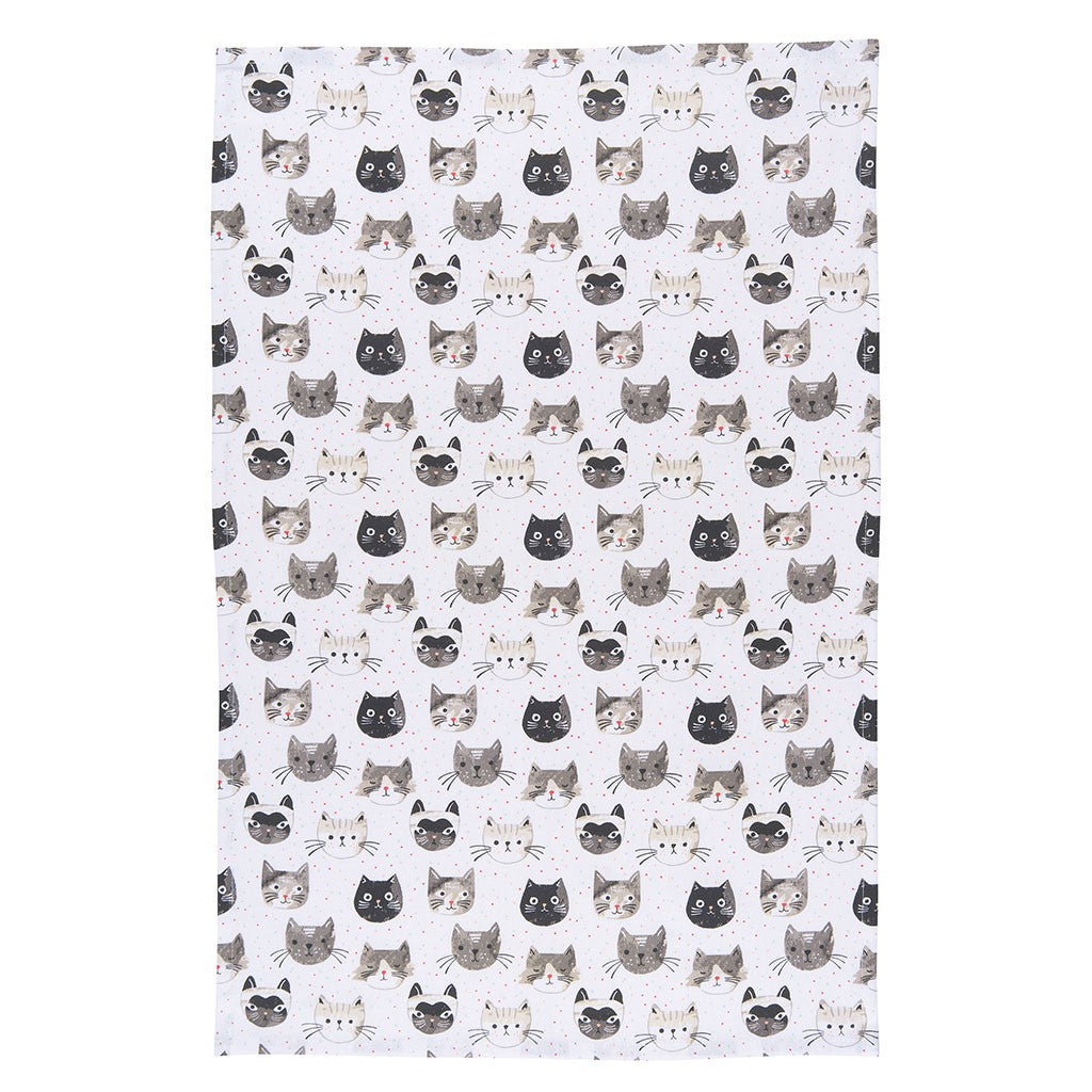 Now Designs Cats Meow Cotton Tea Towel - iQ living