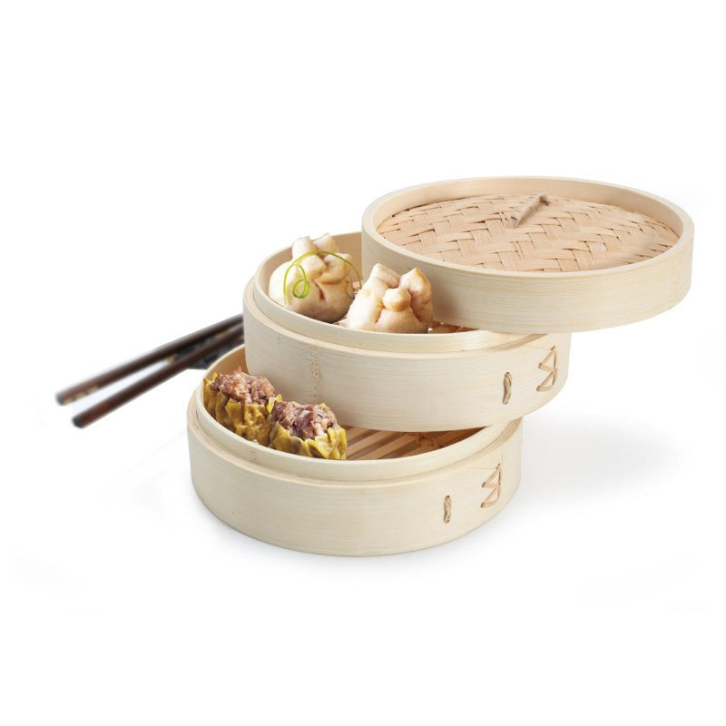Zen Cuisine 2-Tier Bamboo Steamer 8" - iQ living