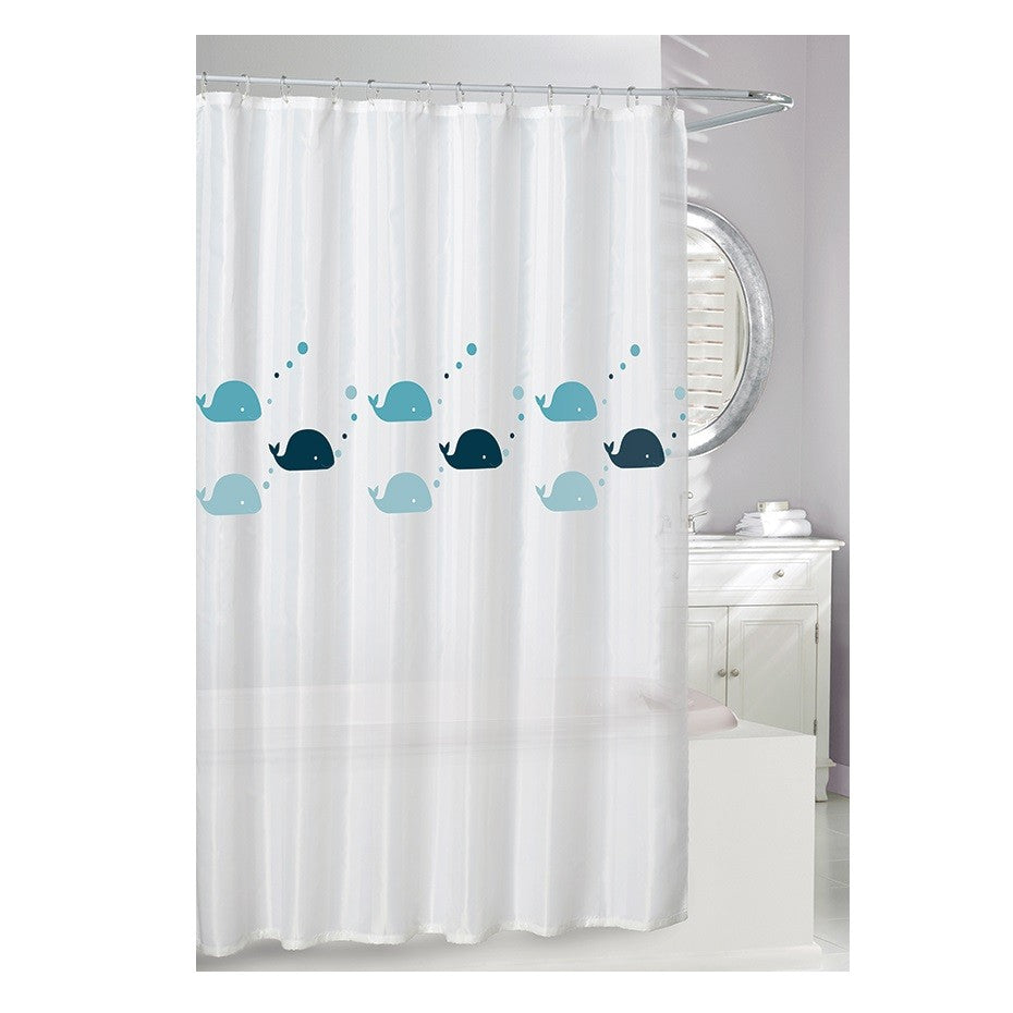 Moda At Home Eco EVA Shower Curtain Whales - iQ living