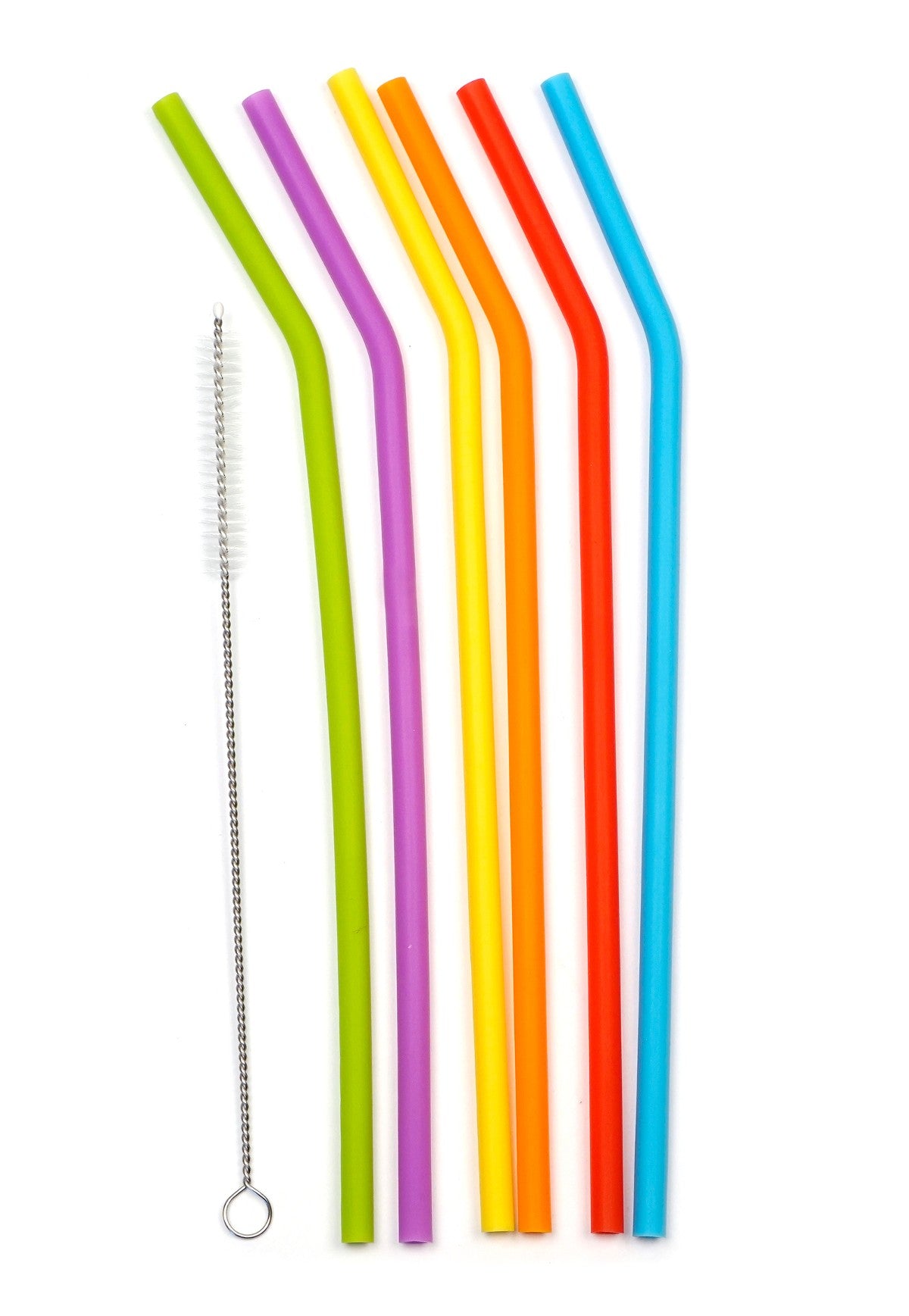 RSVP Silicone Drink Straws - Set of 6 - iQ living