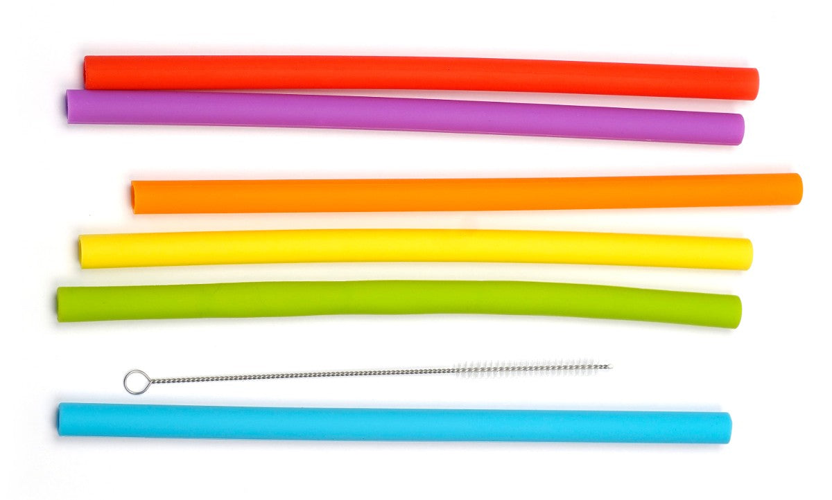 RSVP Silicone Smoothie Straws Set of 6 - iQ living