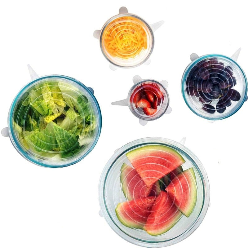 Danesco Silicone Stretchlids, Set/5 Assorted