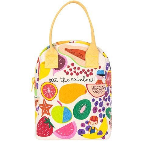 Fluf Zippered Eat The Rainbow Lunch Bag