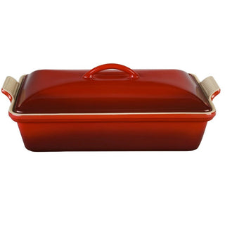 Le Creuset Heritage Rectangular Roaster With Lid 3.8L - Cherry