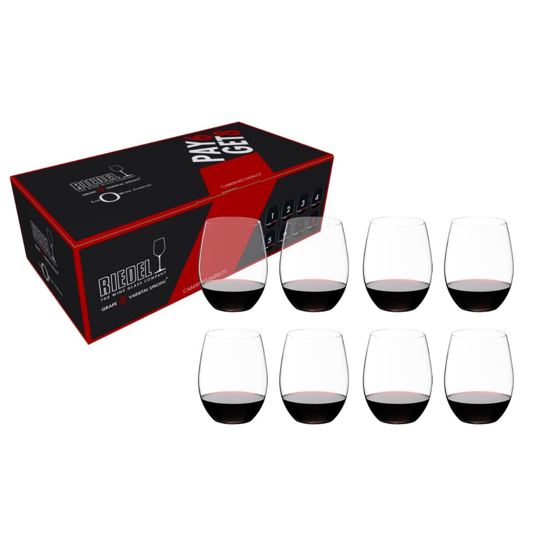 Riedel 265 O Wine Cabernet Merlot Red Wine Glass Set Of 8