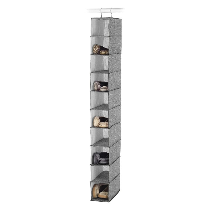 Whitmor CrossHatch 10-Section Hanging Closet Shoe Organizer