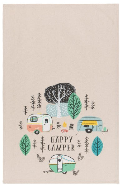 Now Designs Happy Camper Printed Tea Towel