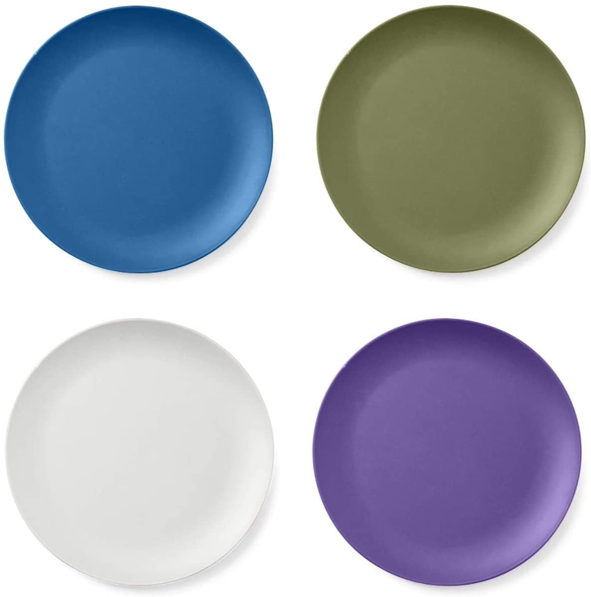 Red Rover Kids Bamboo Solid Plates Set of 4