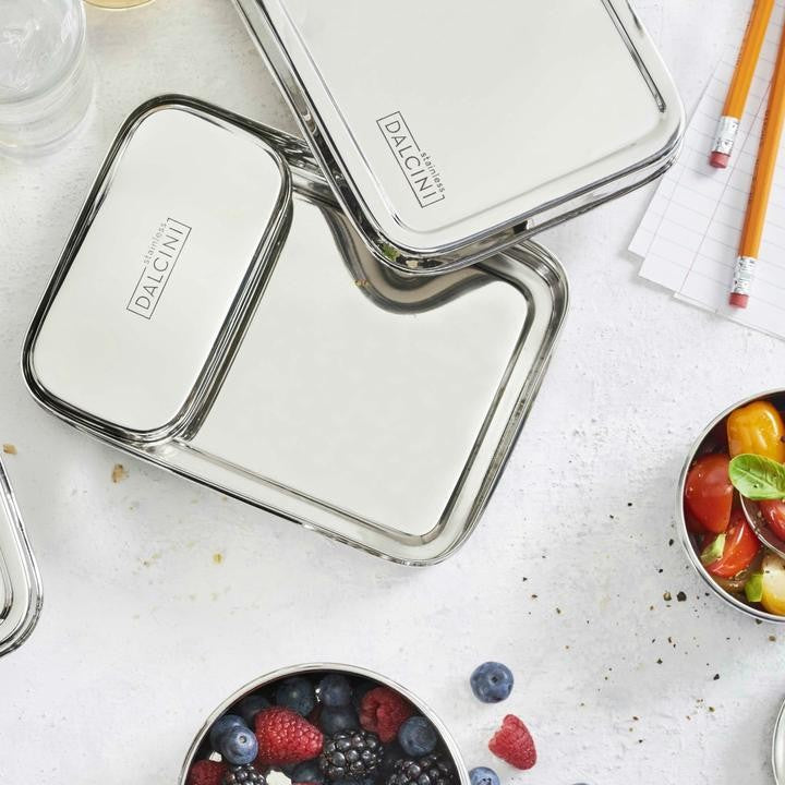 Dalcini Stainless Lunch Bistro Box & Little Snacker Combo