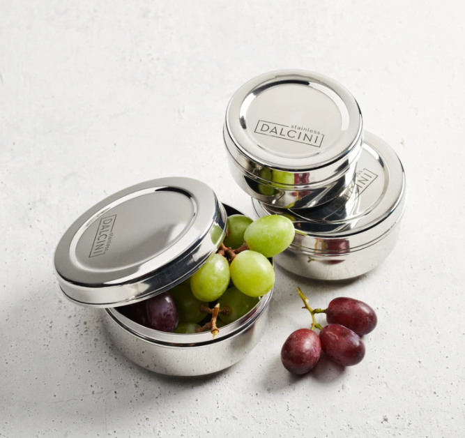 Dalcini Stainless Lunch Round Snack Trio