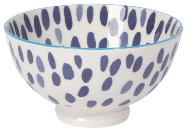 Now Designs 4" Side Bowl Blue Spots - iQ living