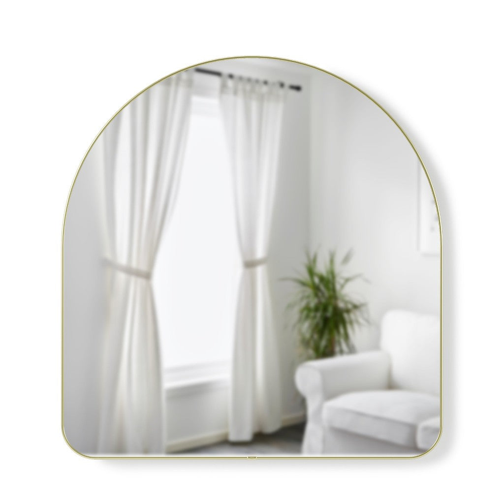 Umbra Hubba Brass Rim Arched Mirror