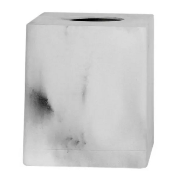 Moda At Home Michaelangelo White Resin Tissue Cover