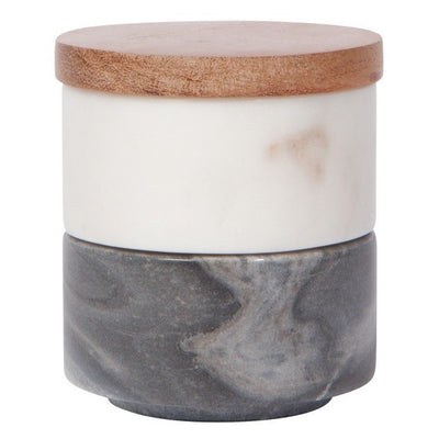 Danica Slate / White Marble Salt Cellar