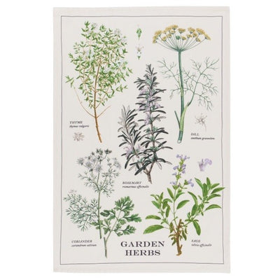 Now Designs Garden Herbs Tea Towel