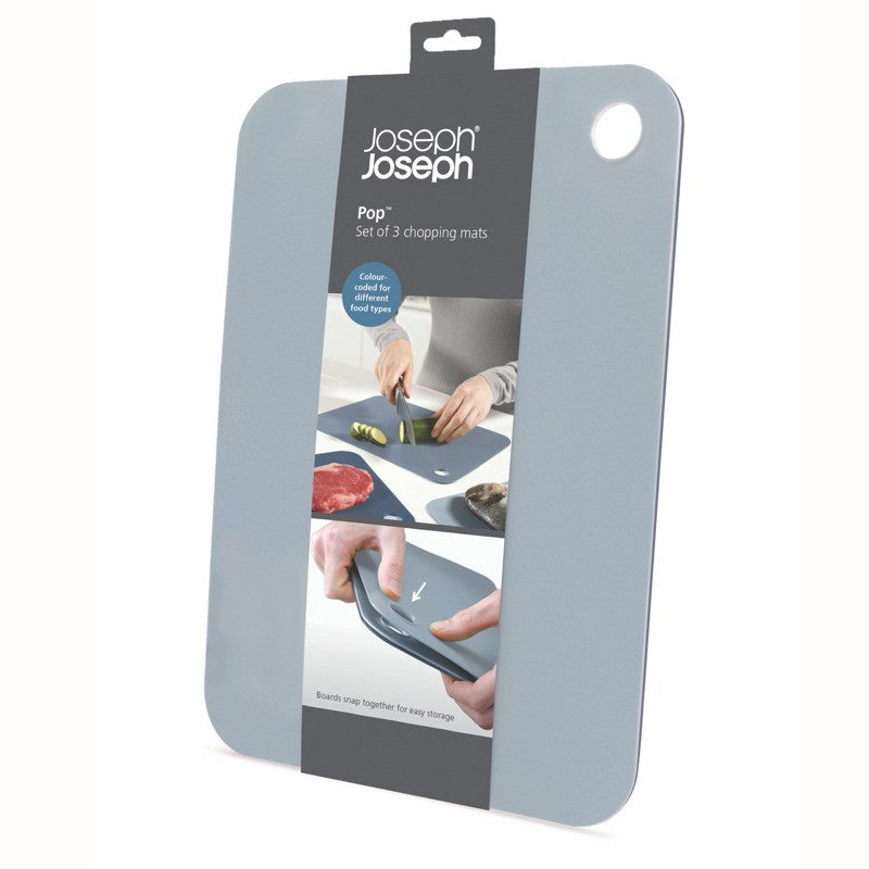 Joseph Joseph POP Chopping Mats Set of 3 Grey - iQ living