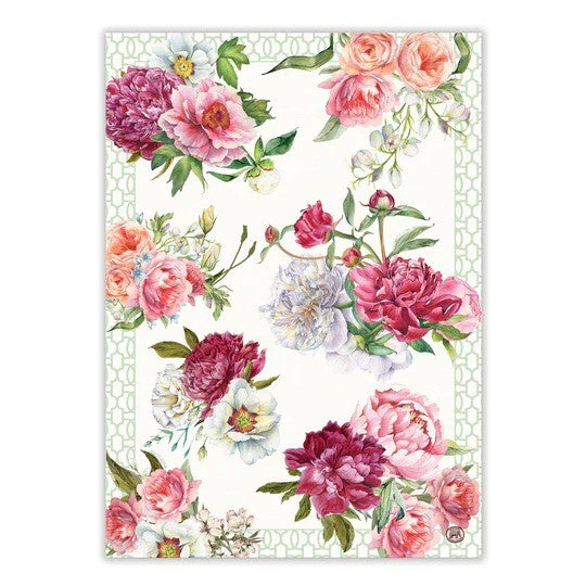 Michel Design Works Blush Peony Kitchen Towel