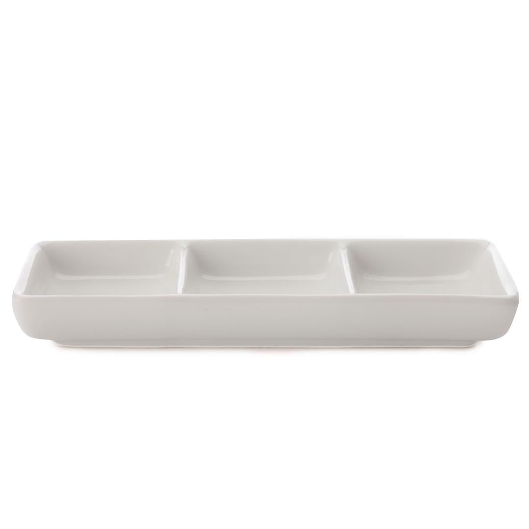 Maxwell & Williams White Basics 3 Section Dip Tray