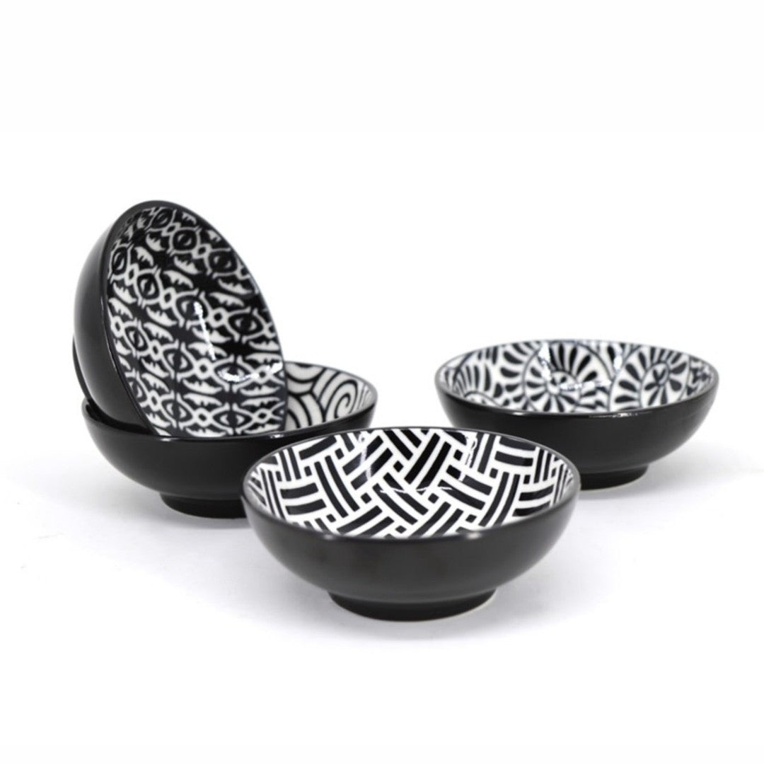 Single - BIA Park West Assorted Black & White Dip Bowl 2oz