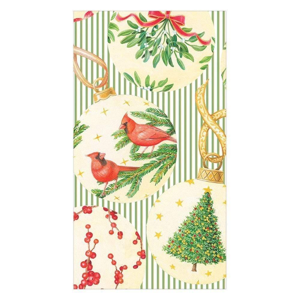 Caspari 15 Pack Paper Guest Towel Napkins Ornaments