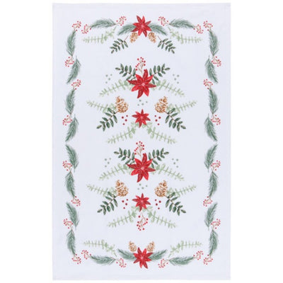 Now Designs Christmas Tea Towel - Poinsettia