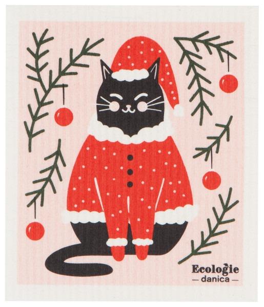 Now Designs Swedish Dish Cloth Christmas Santa Paws