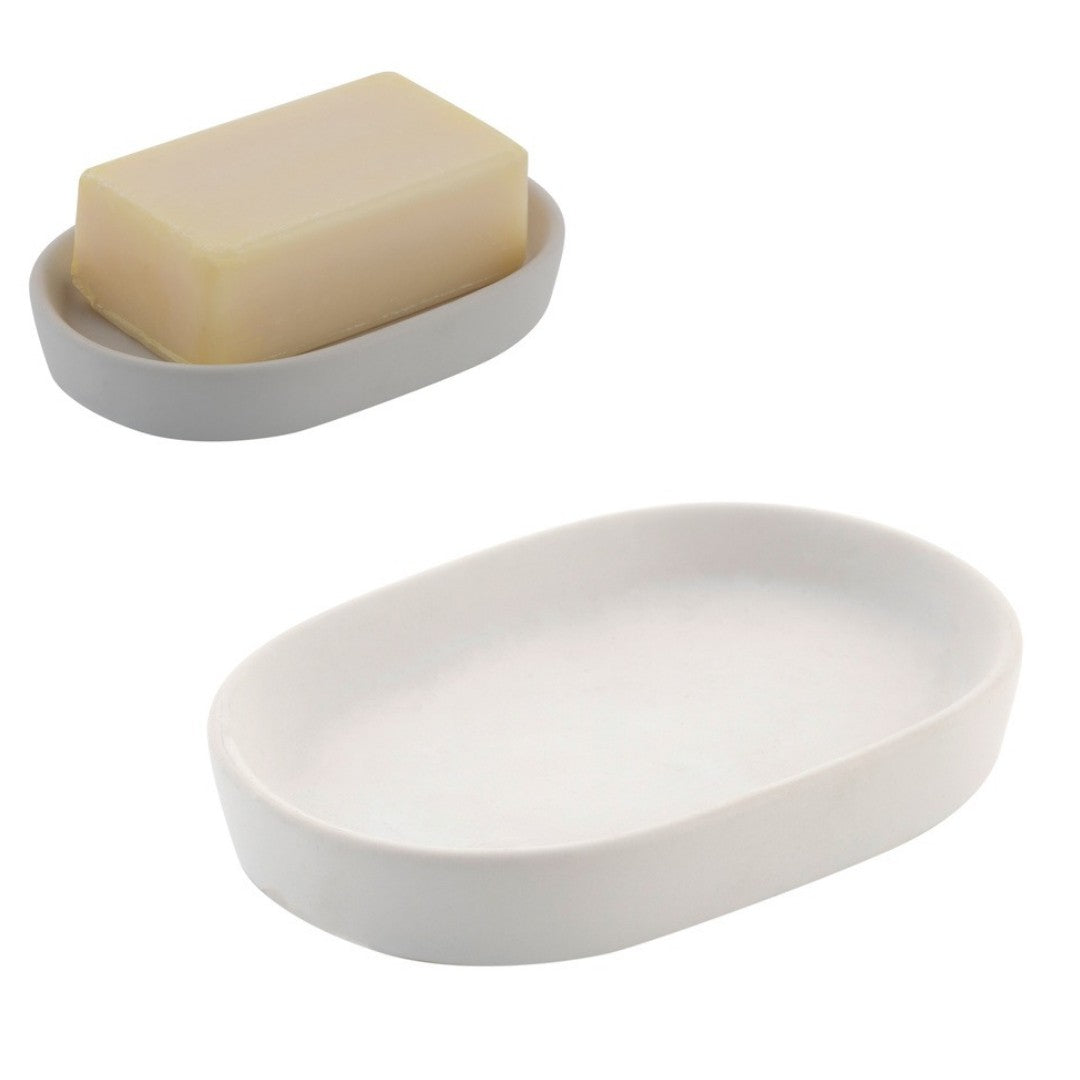 Moda At Home White Anitra Ceramic Soap Dish