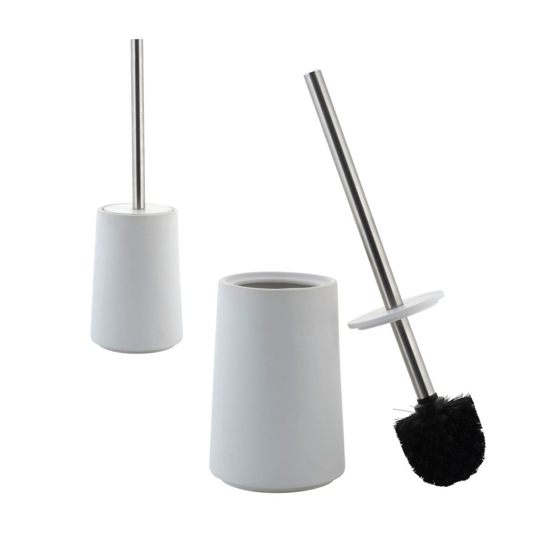 Moda At Home White Anitra Ceramic Bowl Brush