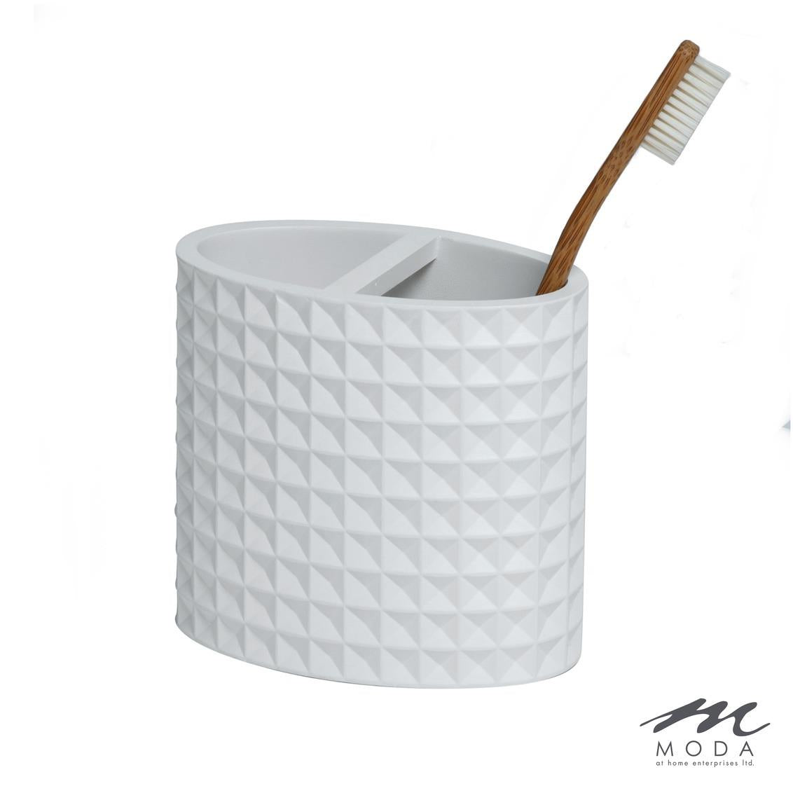 Moda At Home Braemar White Toothbrush Holder