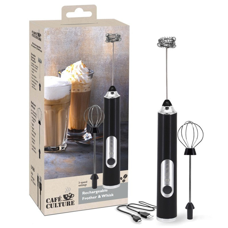Cafe Culture Rechargeable Frother & Whisk - iQ living