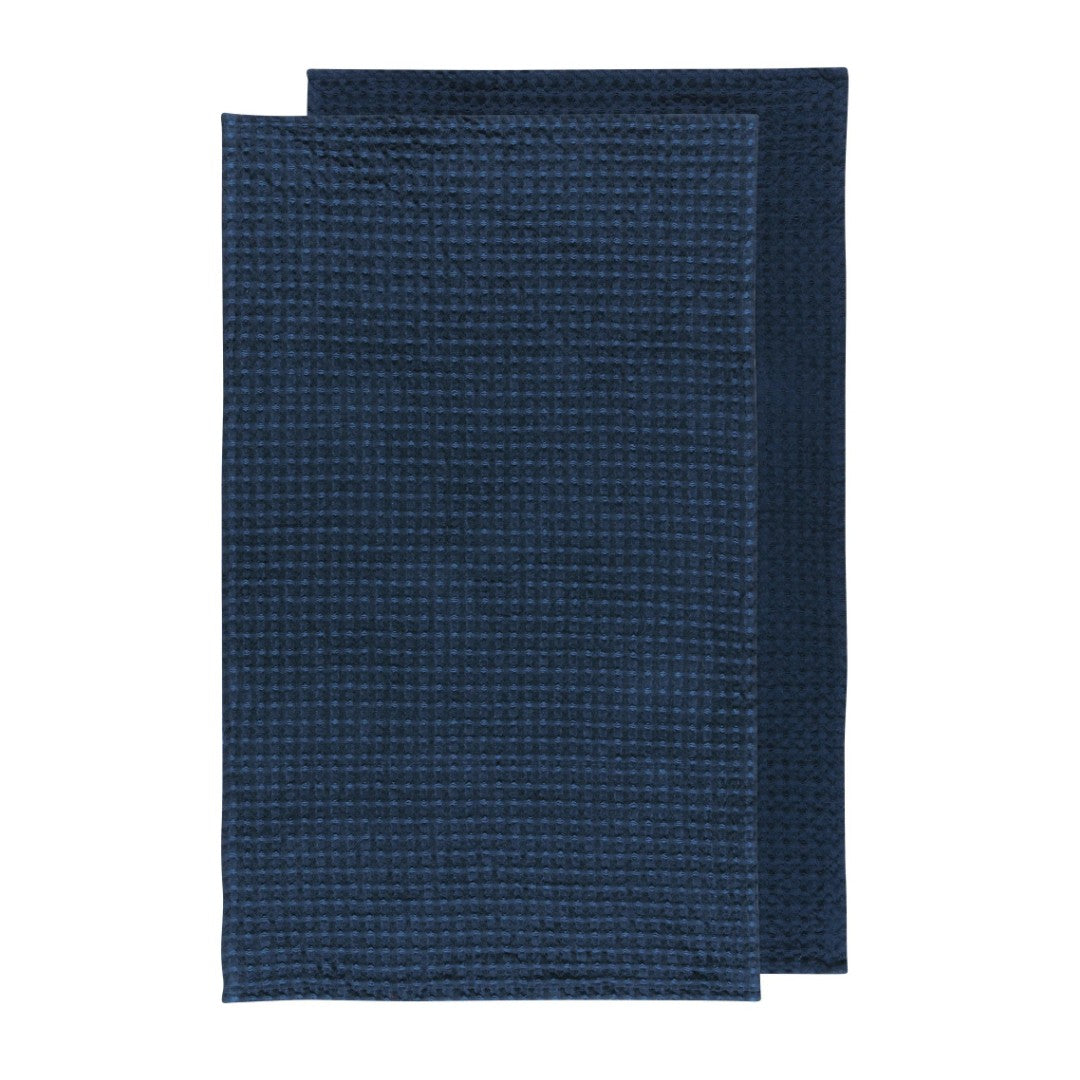 Now Designs Second Spin Navy Blue Waffle Tea Towel Set Of 2