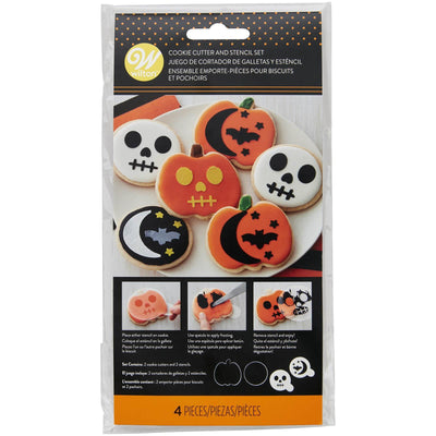 Wilton Halloween Cookie Cutter & Stencil Set Of 4