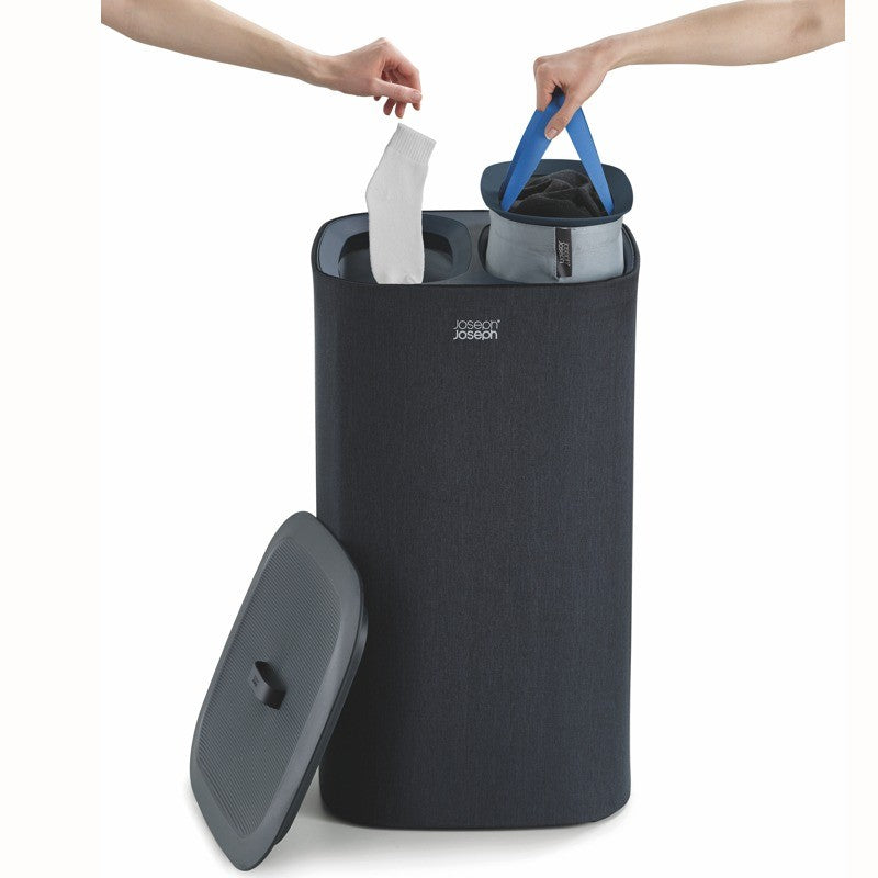 Joseph Joseph Tota Duo Laundry Basket - 60 L Black