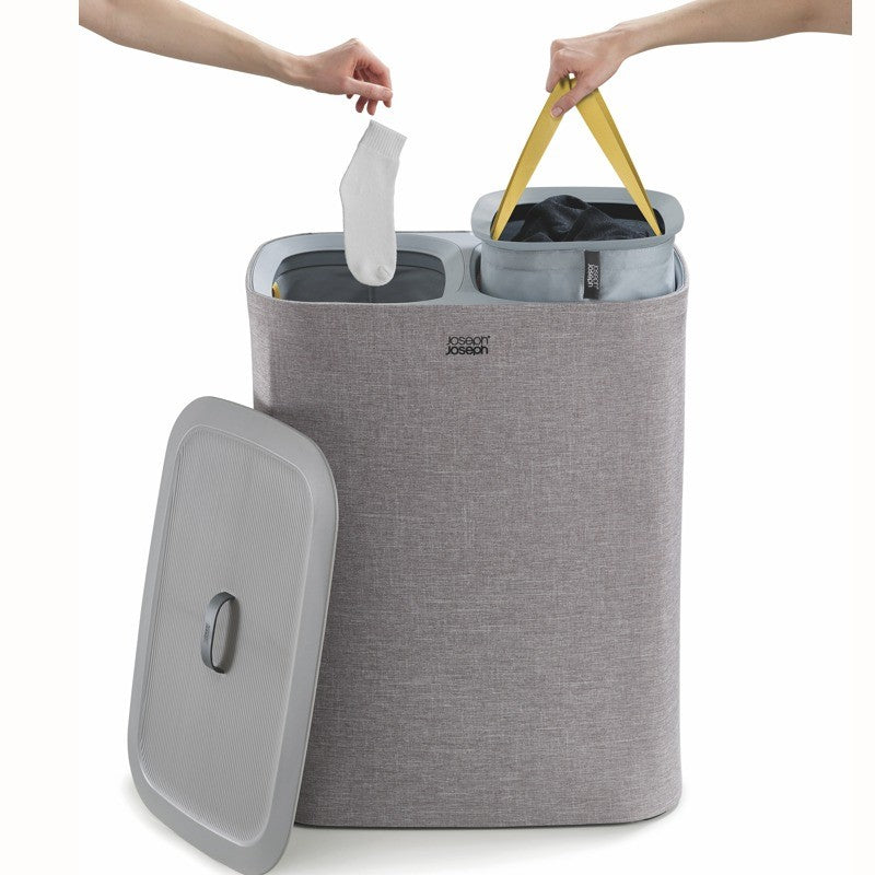 Joseph Joseph Tota Duo Laundry Basket - 90 L Grey