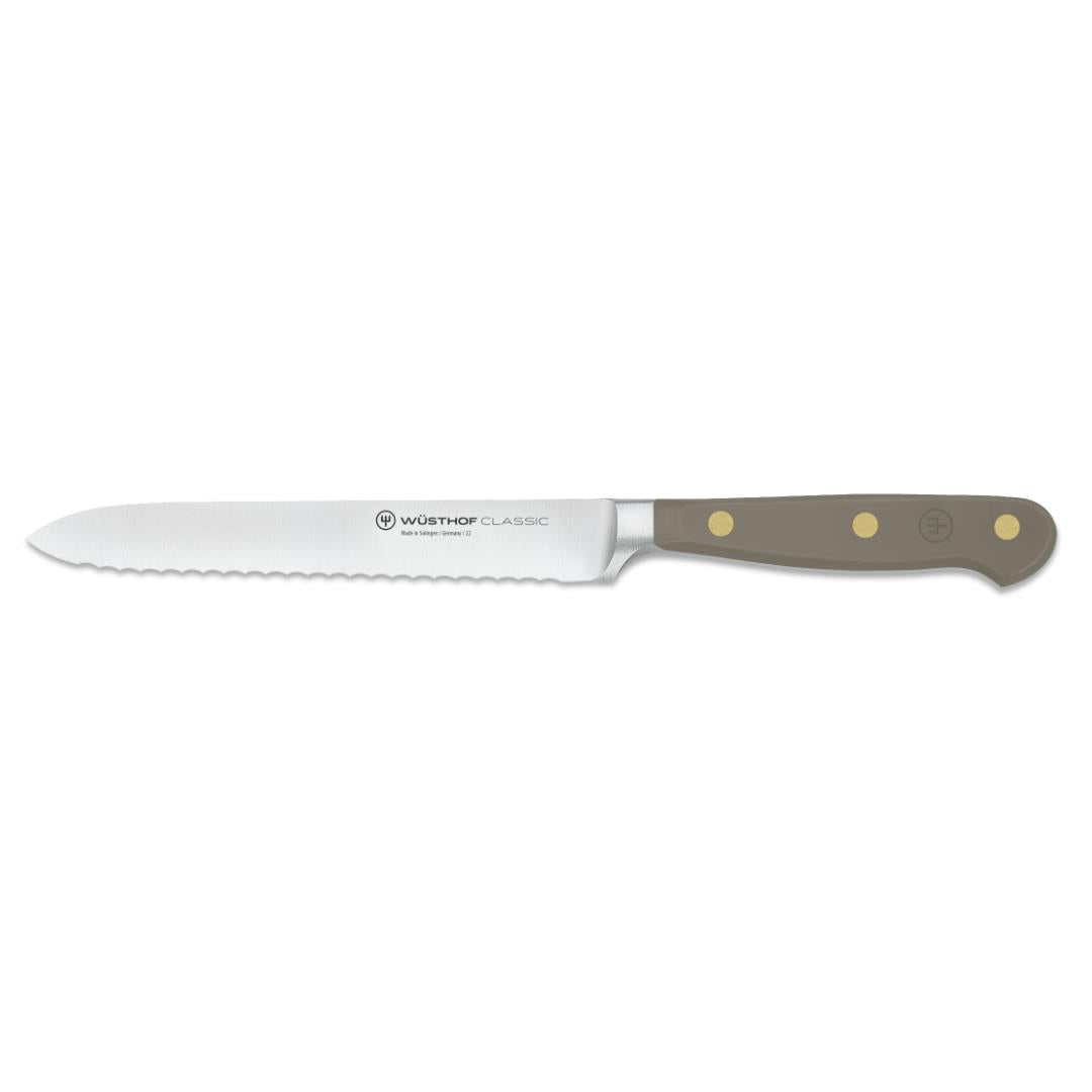 Wusthof Classic Grey Velvet Oyster Serrated Utility Knife 5"
