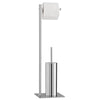 Torre & Tagus Vero Chrome Toilet Paper & Brush Holder