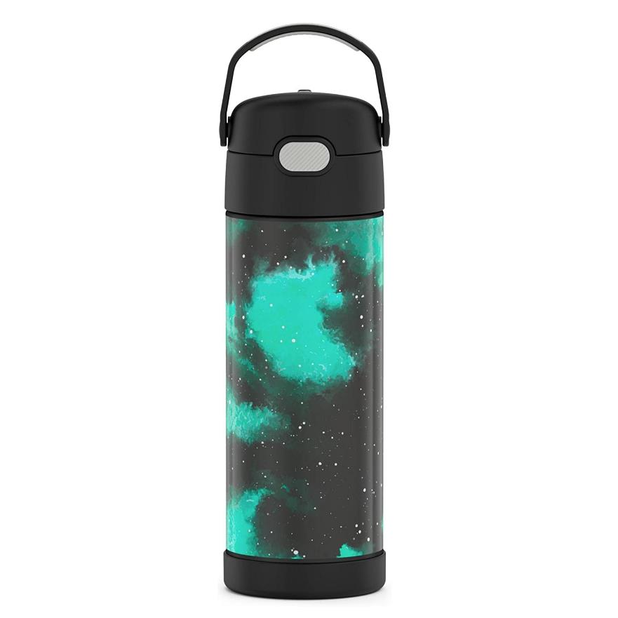 Thermos FUNtainer 16oz Water Bottle Galaxy Green