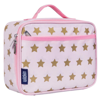 Wildkin Lunch Bag Pink With Gold Stars