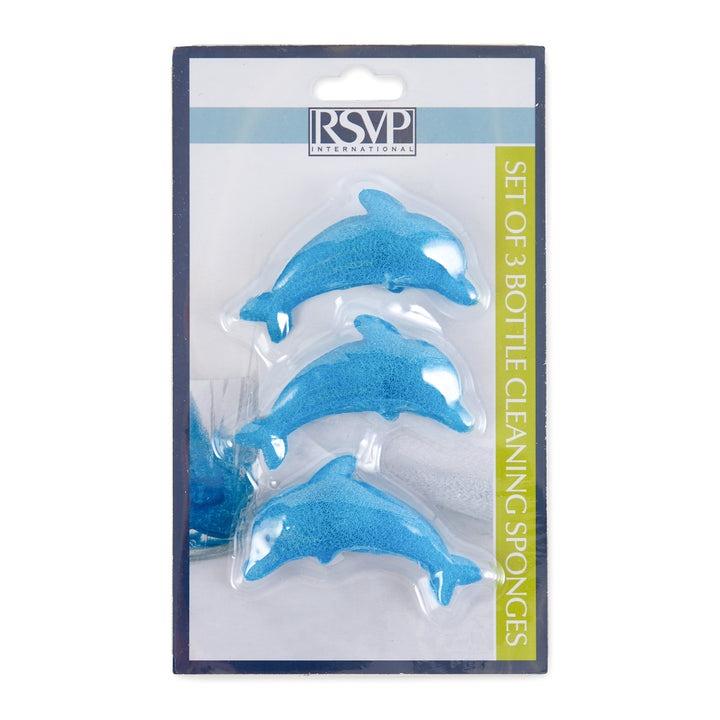RSVP Dolphin Bottle Cleaning Sponge Set Of 3