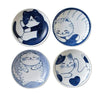 Miya Sauce Dish Blue & White Cats - Each