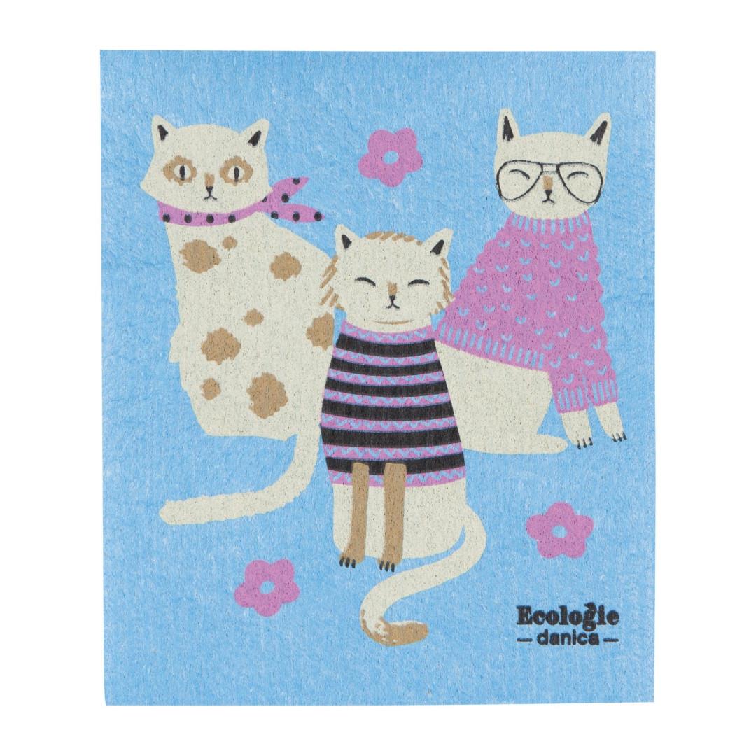 Now Designs Swedish Dish Cloth Feline Fine Cats